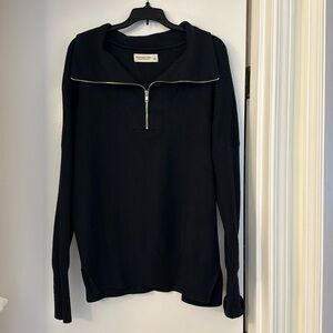 Abercrombie 1/4 zip sweater size small in black